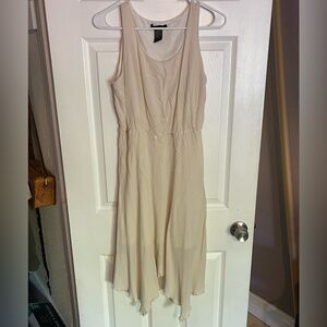 Whimsical cream ruffle dress